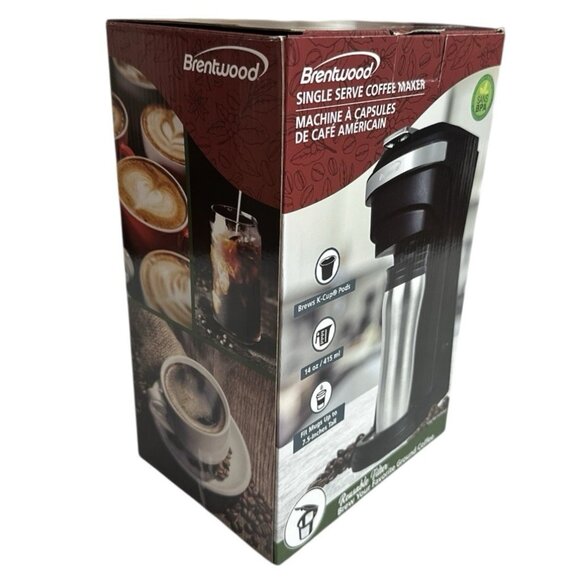 Brentwood Single Serve Coffee Maker K-Cup Soft Pod Ground Coffee 14oz New in Box - Picture 4 of 4